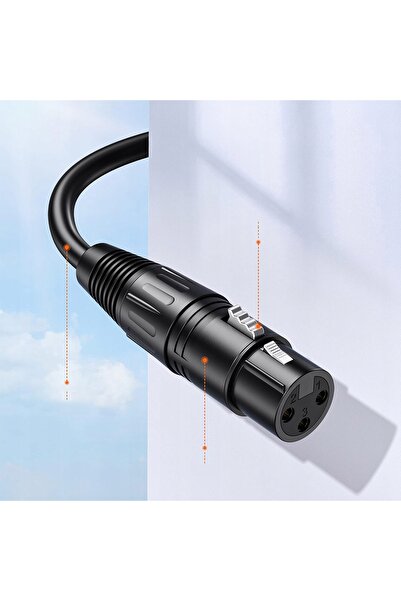 NO BRAND 10 bucăți cablu audio microfon XLR mamă la XLR tată 1m