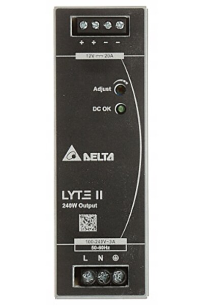 DELTA ELECTRONİCS Sursă de alimentare cu montare pe șină DIN 12V 20A 240W pen...