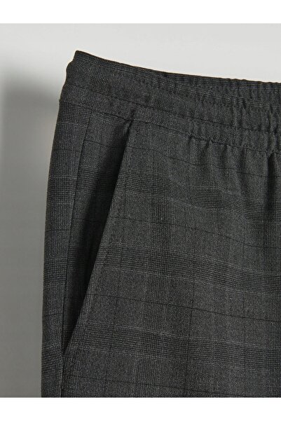 NO BRAND Pantaloni grafit, lungime 7/8, croială slim, cu buzunare cu model în...