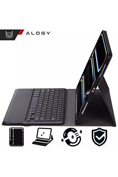 ALOGY Tastatură și husă pentru iPad Pro 13 M4 generația a 7-a 2024, cu suport...