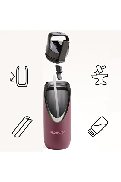 NO BRAND Bidon termos universal 600ml + capac cu pai