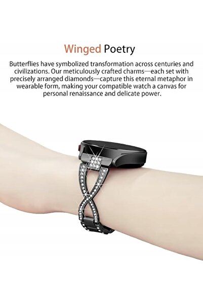NO BRAND Curea brățară cu diamante în formă de X pentru Samsung Galaxy Watch ...