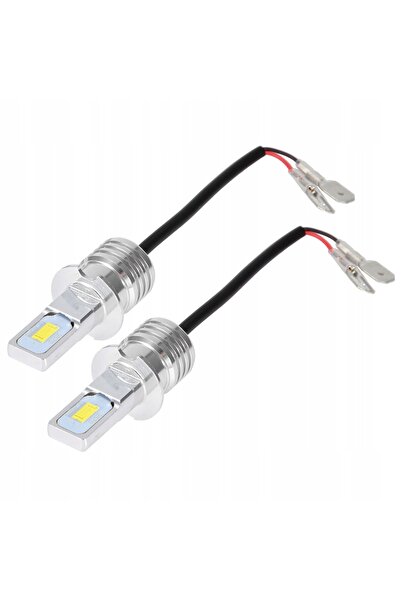 NO BRAND Bec LED H3 pentru proiectoare de ceață 80W 8000K 12-24V Universal Alb
