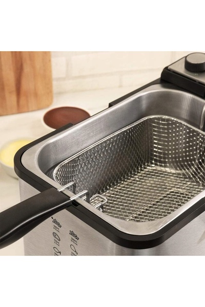 NO BRAND Friteuză electrică 3 L 2400 W Oțel inoxidabil Filtru Temporizator 19...