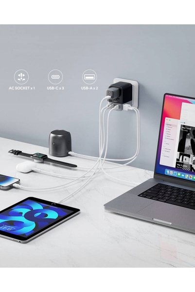 NO BRAND Aukey Pa-Ta07A Gan 35W Încărcător USB de călătorie Adaptor pentru ca...