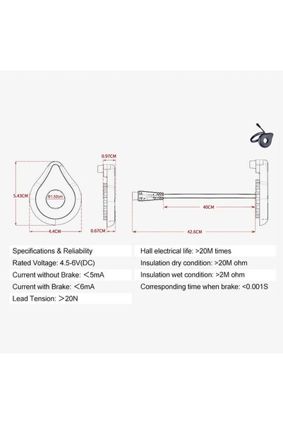 NO BRAND Senzor de asistență pentru bicicletă electrică, multifuncțional, 12 ...