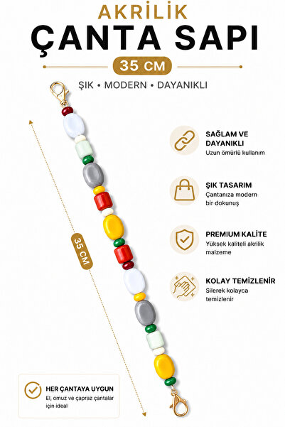 vollen yarn Akrilik Çanta Sapı 35 cm 1 Adet Klipsli Çanta Askısı El Yapımı Ça...