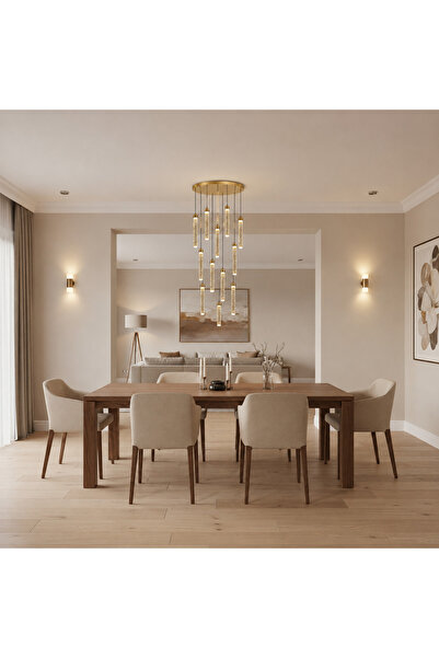 iTin LAGOM LED Crystal Chandelier with Remote Control, Suspended, 12 Sources,...