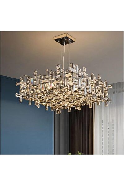 iTin Candelabru Cristal NEXORA Eleganza, 10x E14, Diametru 50 cm, Auriu Lucio...