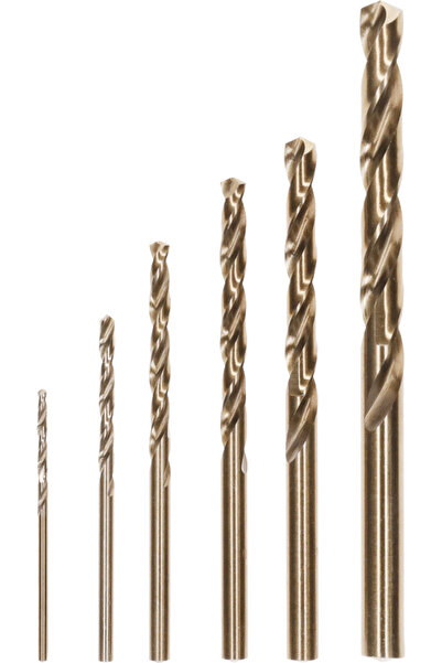 NO BRAND Set 6 burghie de la 2,0 la 8,0mm HSS-Co pentru metal, Robust Line Bosch