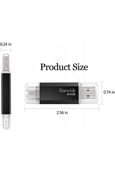 NO BRAND Stick USB-C 2 în 1 64GB OTG pentru telefon și computer