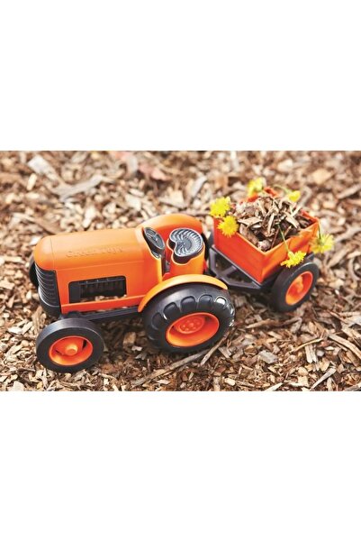 NO BRAND Jucării VERDE Tractor portocaliu cu remorcă Fabricat în SUA Jucărie ...