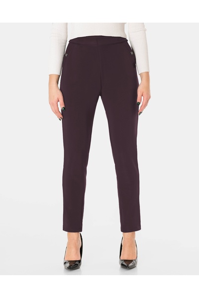 NO BRAND Pantaloni eleganți formali tip țigară pentru femei, cu talie înaltă ...