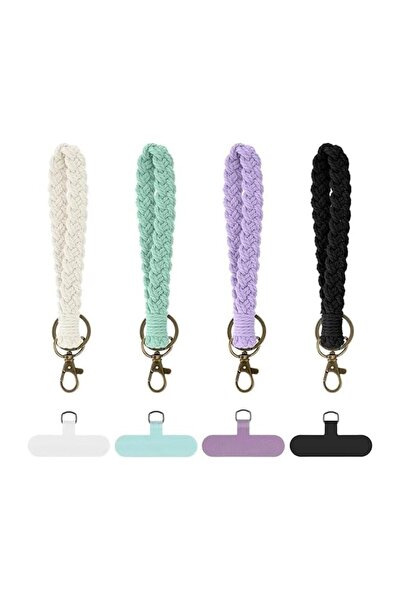 Generic Phone Wrist Lanyard Set, 4 Pieces, Braided Rope with Tether Tab, 18.5...