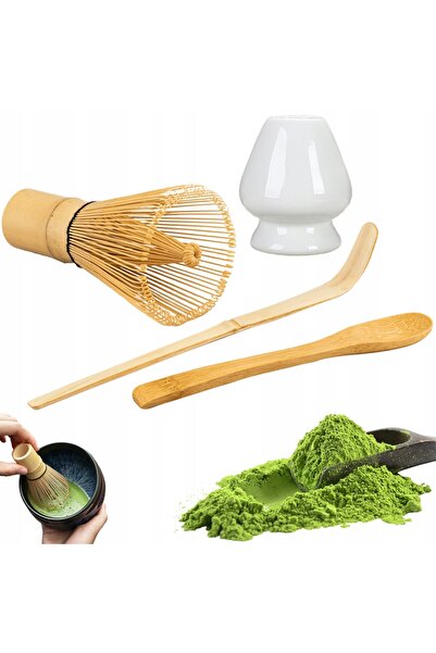 NO BRAND Set de ceai Matcha din bambus: tel și lingură