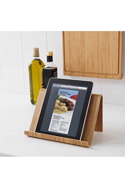 NO BRAND Suport universal Ikea din bambus pentru tabletă 26x17, pentru agățat...