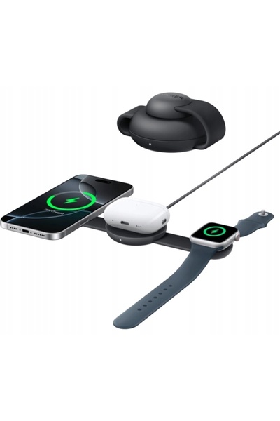 NO BRAND Anker Maggo 15W Stație de încărcare wireless 3-în-1 Magsafe Qi2 Negru