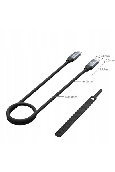 SmallRig 4789 - Cablu de transfer de date USB-C la USB-C, 60cm, 20Gbps