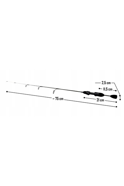 NO BRAND Iron Wolf Multi-Ice 75 cm Lansetă rigidă de pescuit la copcă