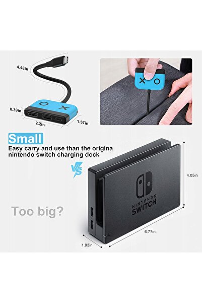 NO BRAND Dock Nintendo Switch USB-C 4K HDMI USB 3.1 PD 100W PC Mac Stație de ...