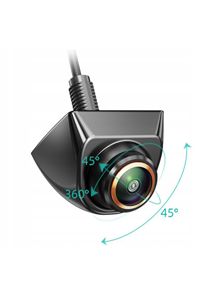 NO BRAND Cameră Cofania Metal AHD/CVBS 720P Rotativă 360 de grade Fisheye Liniar