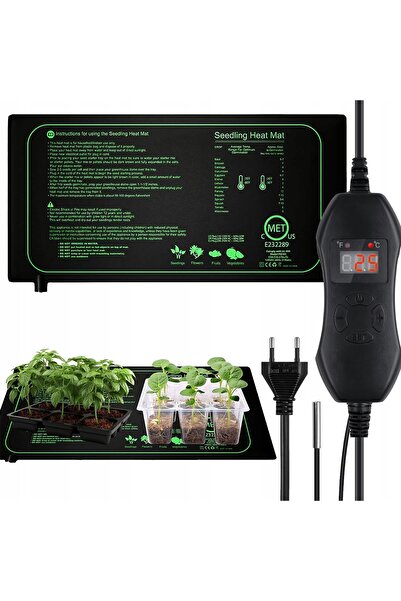 NO BRAND 52X24M 50W Element de încălzire pentru terariu, Regulator pentru lam...