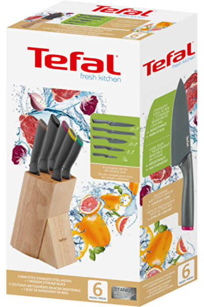 NO BRAND Set de cuțite în bloc Tefal Fresh Kitchen 5 piese