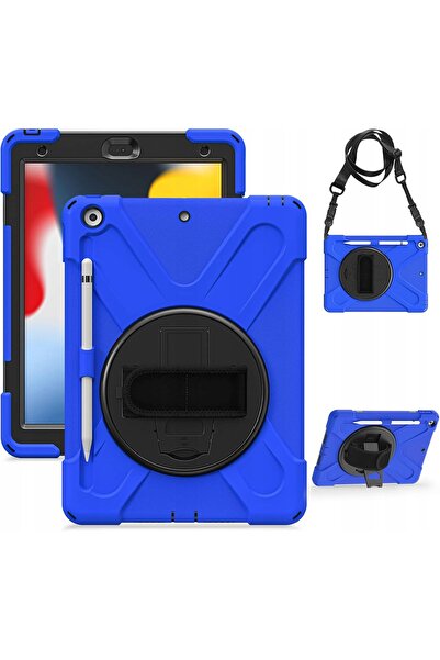 NO BRAND Husă Gerutek tip armură 360 pentru iPad 10.2'' 7/8/9, cu curea de su...