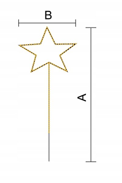 NO BRAND Lampă de exterior Stea de Crăciun 130cm LED 3xAA