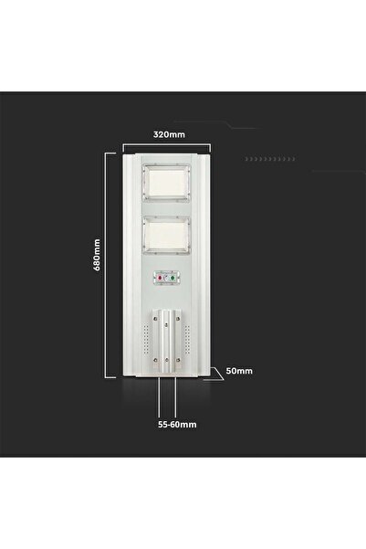 NO BRAND Lampă stradală solară LED de 33W cu senzor de mișcare și telecomandă