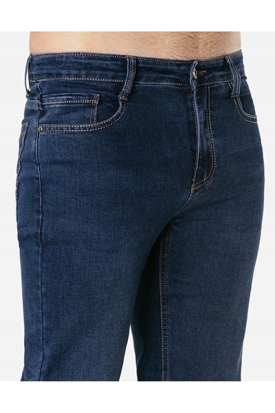 NO BRAND Blugi lungi din denim bleumarin pentru bărbați Texas 7069 W31 L36