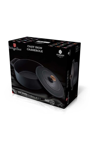 NO BRAND Oală din fontă de 4,3L cu capac, 24cm, BerlingerHaus BH-6492