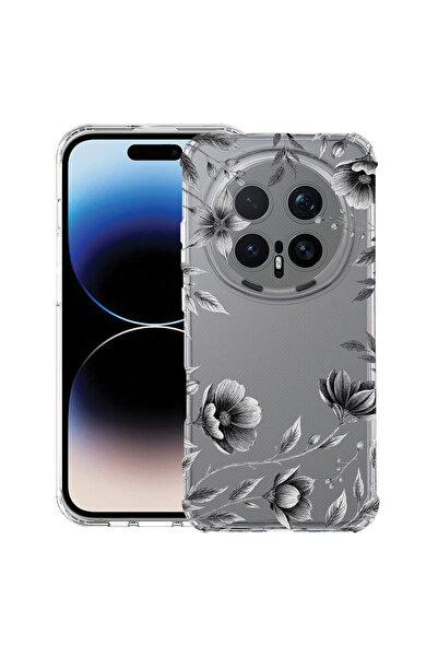 bestcase ®   Husă Antișoc pentru Honor Magic 8 Pro, Floral Negru, 3156781 AS ...