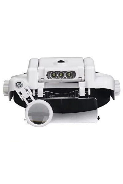 NO BRAND Lupă cu mărire 8X, cu prindere pe cap și lumină LED / Vizor Hr2