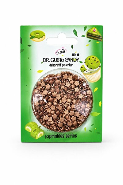 Dr. Gusto Bakır Konfeti Yıldız Pasta Süsleme Şekeri