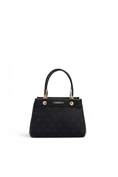 Silver Polo Black - Black Monogram Women's Handbag Sp1293