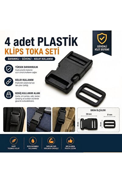 Oscar Bag Hanger Plastic Clip Clasp (4 Pieces)