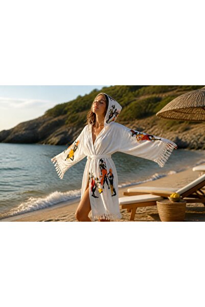 CESSTORE Women's Bamboo Kimono Robe Standard Size, Summer Beach Bathrobe, Lig...