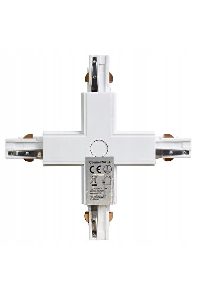 Milagros jewelry Conector pentru lampă de șină, alb, tip cu 3 circuite: +