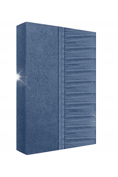 NO BRAND Cearșaf de pat din frotir cu elastic, gros, 90x200, cenușiu