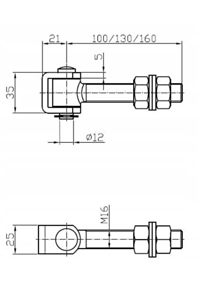 NO BRAND Balamale reglabile M18 L-180 pentru poartă/gard, 4 bucăți