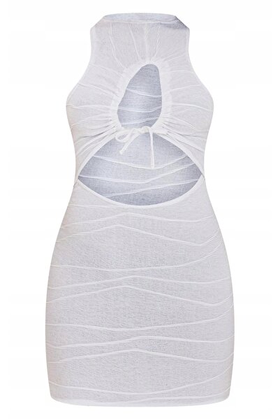 NO BRAND Prettylittlething Rochie mini albă 32