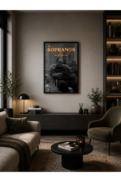 Zuma Studio The Sopranos Tony Soprano Siyah Çerçeveli Dekoratif Duvar Tablosu...