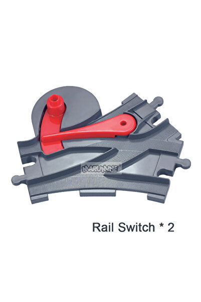 Choice Rail Switch x 2 Marumine MOC Block Train Straight Curved Track Crossov...