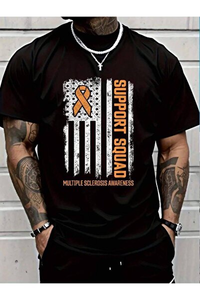 799 100% Cotton Sclerosi Support Squad Multiple Sclerosis Awareness T-Shirt M...