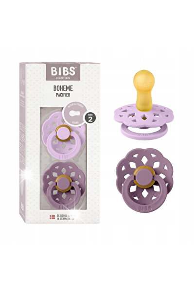 NO BRAND Smoczek Bibs Boheme Set Rotund 2 Bucăți Cauciuc 6m+ Violet Sky / Mauve