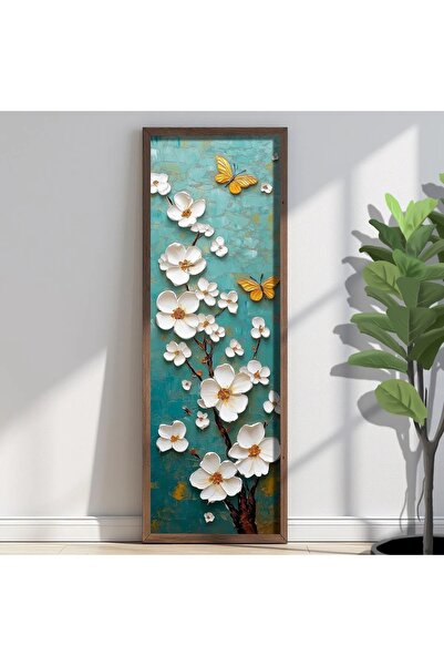 OEM Tablou decorativ înrămat Wallxpert, 40x120x3.5 cm, MDF de 3mm, ramă din l...
