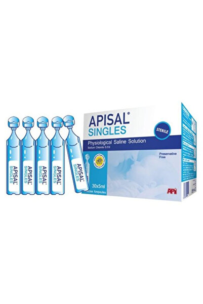 APISAL Singles Saline Solution, Nasal Care, 5 ml, 30 Pieces