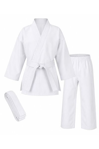 Generic Brand Karate Uniform Gi with White Belt | Martial Arts Training Suit ...