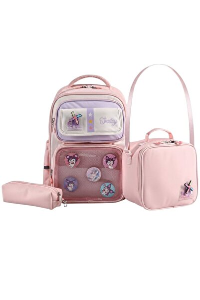 ÇÇS Kids Premium Okul Çanta Seti 3'lü İlkokul Ortaokul Sırt Çantası Termal Be...